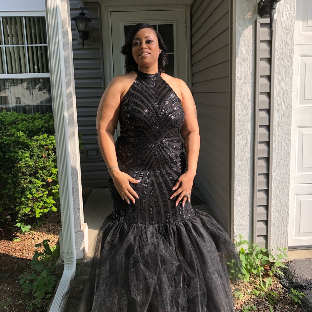 Black sequin dress
